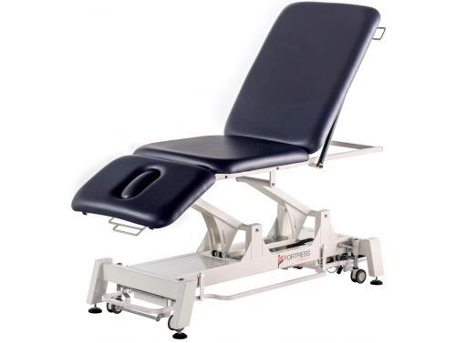 FORTRESS STABILITY 3-SECTION SHORTHEAD / WHITE FRAME / NAVY UPHOLSTERY / 360 DEGREE OPERATION-O
