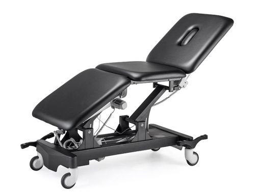 FORTRESS GLADIATOR 3-SECTION TABLE / BLACK FRAME / BLACK UPHOLSTERY / FULLY ELECTRIC
