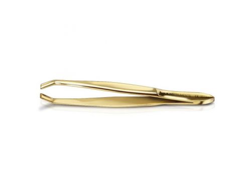 RUCK INSTRUMENTS JAW TWEEZERS / STAINLESS / GOLDEN / GILDED / 8CM / 3MM