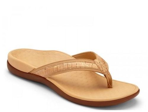 VASYLI WOMENS ISLANDER TOE POST SANDAL / GOLD CORK