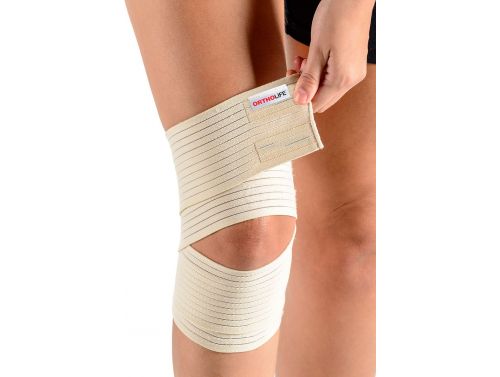 ORTHOLIFE ELASTIC KNEE WRAP / UNIVERSAL / TAN  (D)