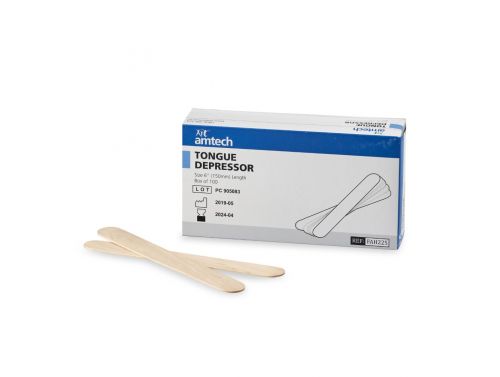 TONGUE DEPRESSORS WOODEN AMTECH / BOX OF 100