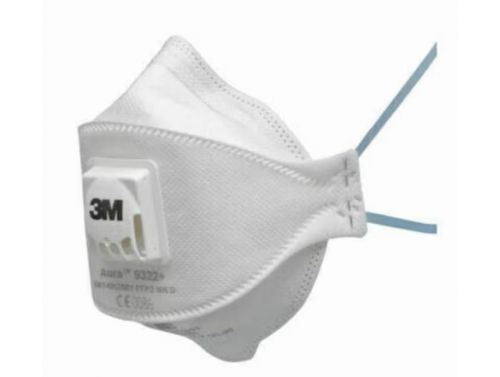 3M PARTICULATE RESPIRATOR 9322A+P2 / BOX OF 10