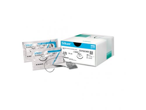 B BRAUN SILKAM NON-ABSORBABLE BRAIDED SILK FILAMENTS