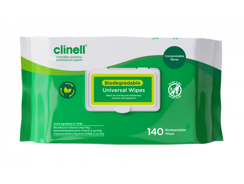 CLINELL BIODEGRADABLE UNIVERSAL WIPES