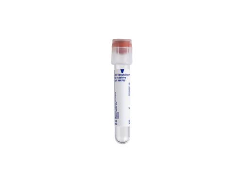 BD VACUTAINER SERUM TUBE WITH SILICA AND RED HEMOGARD CLOSURE 6ML /  BOX OF 100