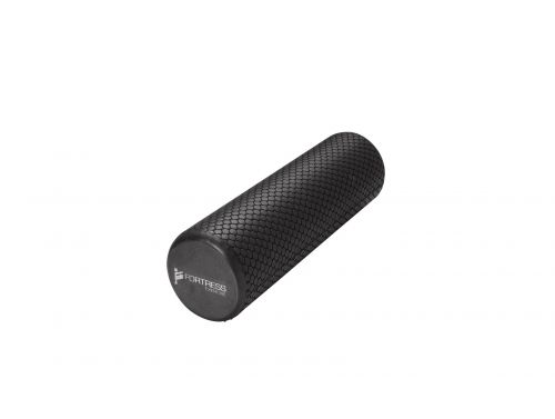 FORTRESS 10CM DIA SHORT ROUND FOAM ROLLER / BLACK