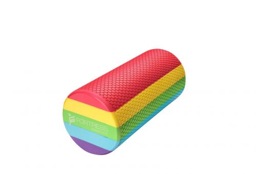 FORTRESS SHORT ROUND FOAM ROLLER / RAINBOW
