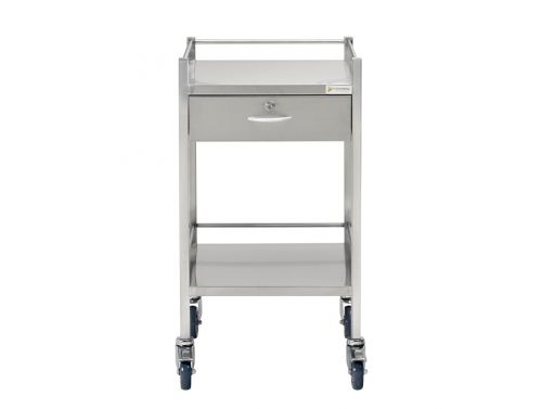 FORTRESS STAINLESS STEEL SERIES INSTRUMENT TROLLEY / 1 DRAWER