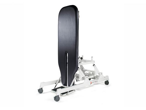 FORTRESS STABILITY TILT TABLE / WHITE FRAME / NAVY UPHOLSTERY