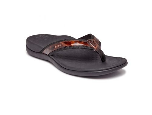 VIONIC WOMENS ISLANDER TOE POST SANDAL - TORTOISE