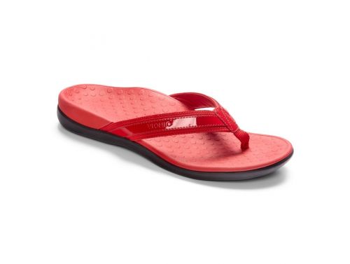 VIONIC WOMENS ISLANDER TOE POST SANDAL - RED