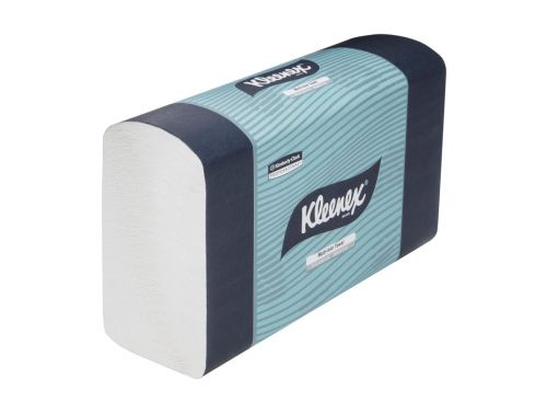 KLEENEX MULTIFOLD HAND TOWEL / WHITE  / 24CM X 23.3CM / BOX OF 16