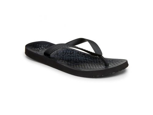 VIONIC MANLY SOLID TOE POST SANDAL - BLACK MAP