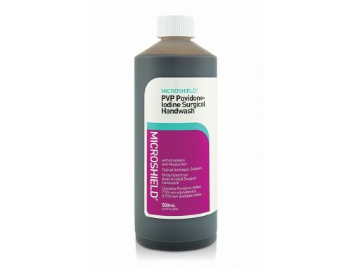 MICROSHIELD PVP POVIDONE IODINE SURGICAL HANDWASH (JJ61377) / 500ML / EACH