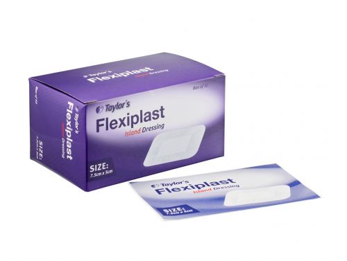 TAYLOR FLEXIPLAST ISLAND DRESSING / 7.5 X 5CM / BOX OF 50