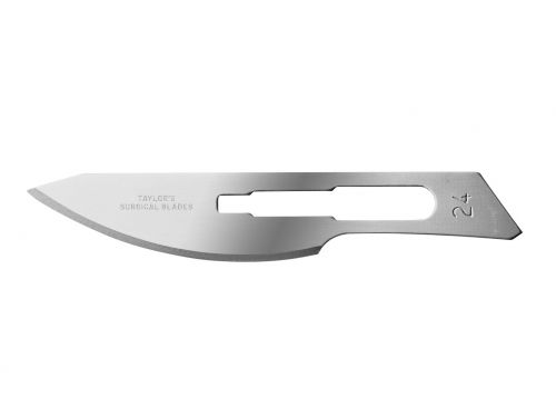 TAYLOR'S PREMIUM SCALPEL BLADE / SIZE 24 / BOX OF 100