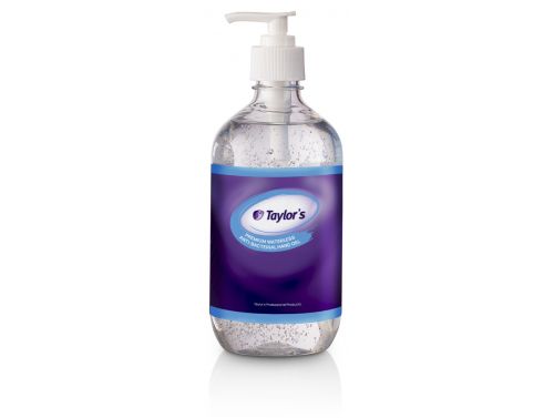 TAYLOR'S WATERLESS ANTIBACTERIAL HAND GEL / 500ML PUMP BOTTLE