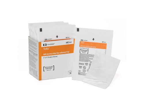 TELFA ANTIMICROBIAL DRESSING / 7.5CM X 20CM / BOX OF 50