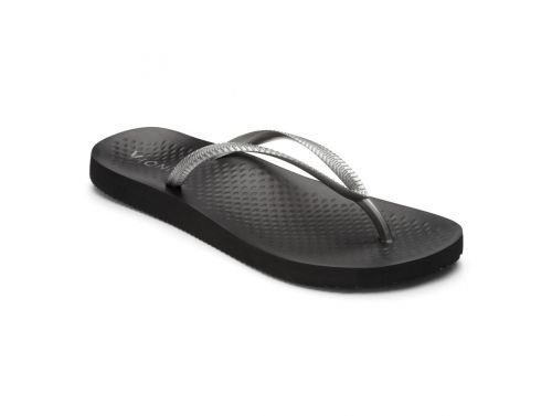 VIONIC NOOSA BEACH TOE POST SANDAL - BLACK / PEWTER