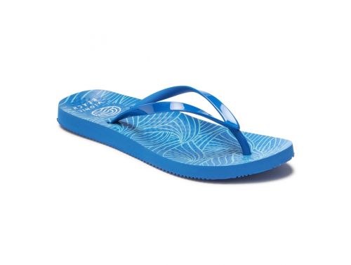 VIONIC WOMENS NOOSA PRINT TOE POST SANDAL - WAVE BLUE