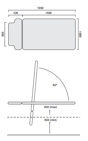 FORTRESS BARIATRIC TILT TABLE / 1010mm WIDE / 350kg SWL / WITH DIGITAL WEIGHING SYSTEM photo