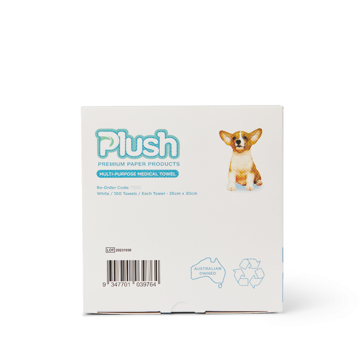 PLUSH MULTI-PURPOSE MEDICAL TOWEL / 35CM X 30CM / BOX OF 100 photo