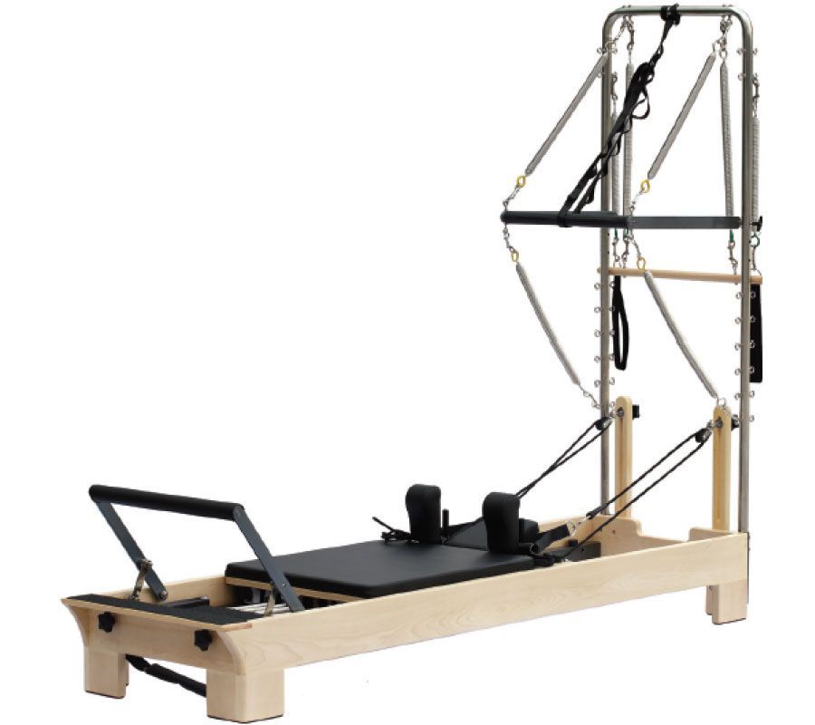 STRONGHOLD PILATES WOOD REFORMER WITH TRAPEZE photo