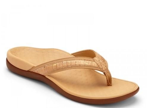 VASYLI WOMENS ISLANDER TOE POST SANDAL / GOLD CORK photo