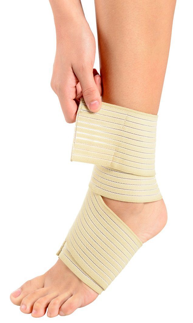 ORTHOLIFE ELASTIC ANKLE WRAP / TAN / UNIVERSAL (D) photo