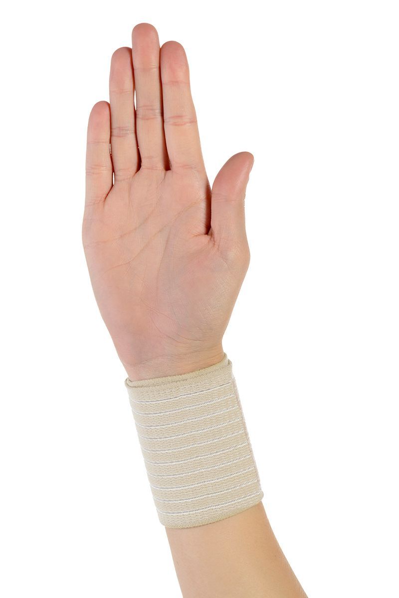 ORTHOLIFE ELASTIC WRIST WRAP / UNIVERSAL / TAN  (D) photo