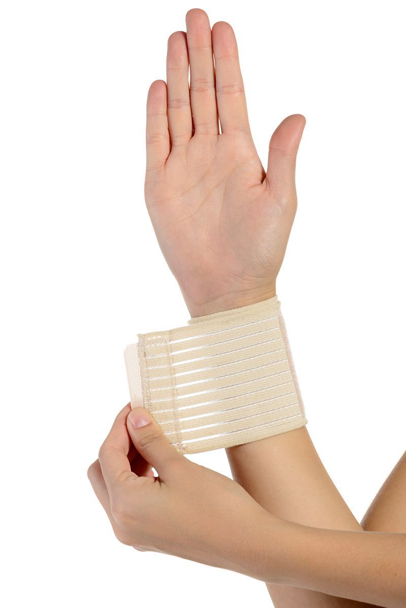 ORTHOLIFE ELASTIC WRIST WRAP / UNIVERSAL / TAN  (D) photo