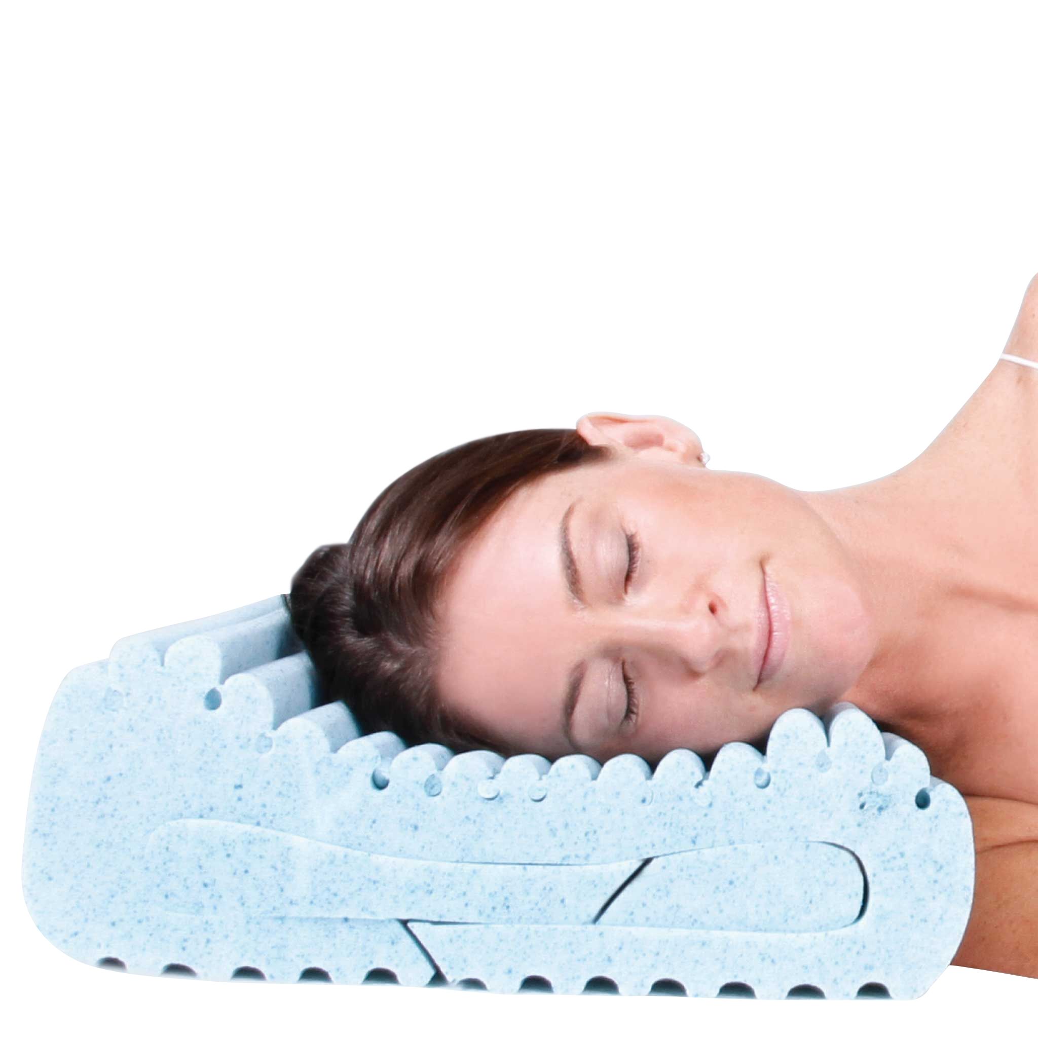 COMPLETE SLEEPRRR GEL INFUSED MEMORY FOAM PILLOW / BLUE photo