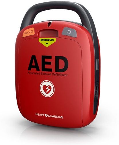 HEART GUARDIAN DEFIBRILLATOR HR-501 AED / COMPLETE KIT INCLUDING PADS & BATTERY photo
