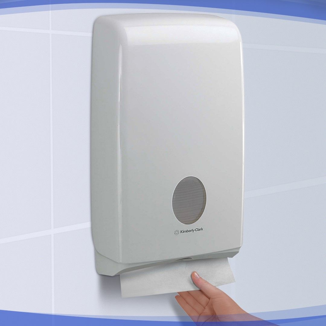 KIMBERLY-CLARK AQUARIUS COMPACT TOWEL DISPENSERS / WHITE / 38 H X 23.9 W X 8.1D CM photo