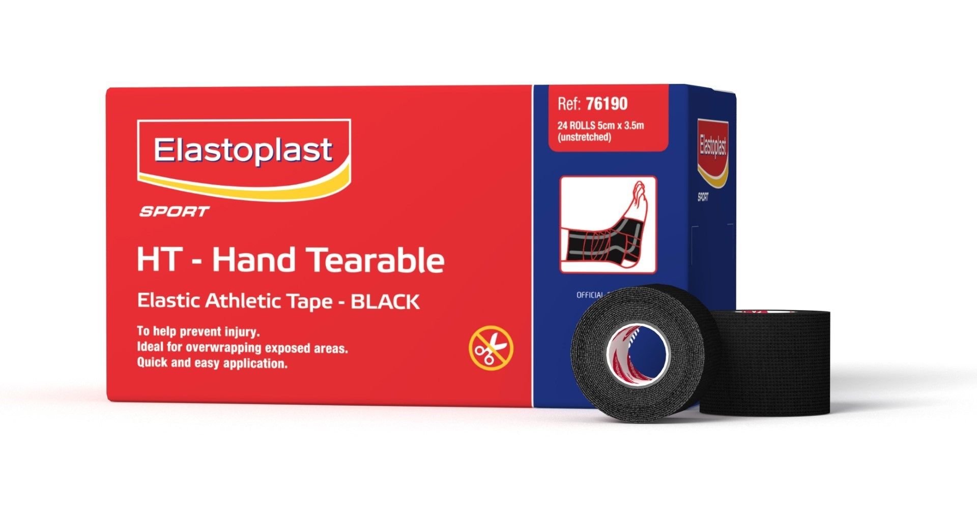 ELASTOPLAST HAND TEARABLE EAB / BLACK photo