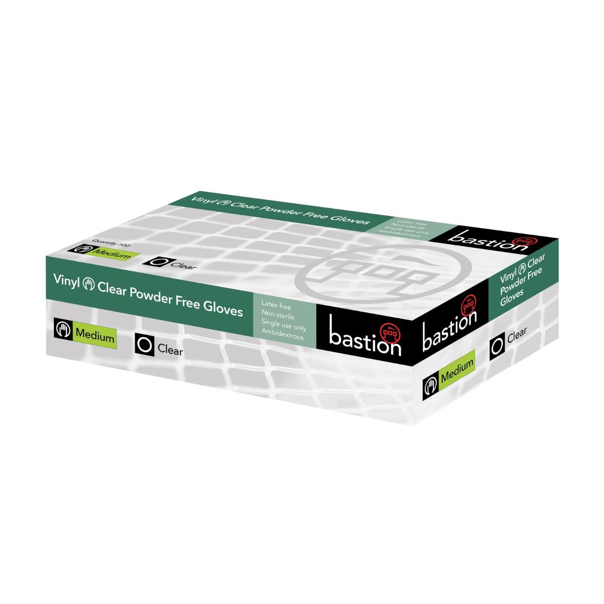 BASTION VINYL POWDER FREE GLOVES / CLEAR / XXLARGE / BOX OF 100 photo