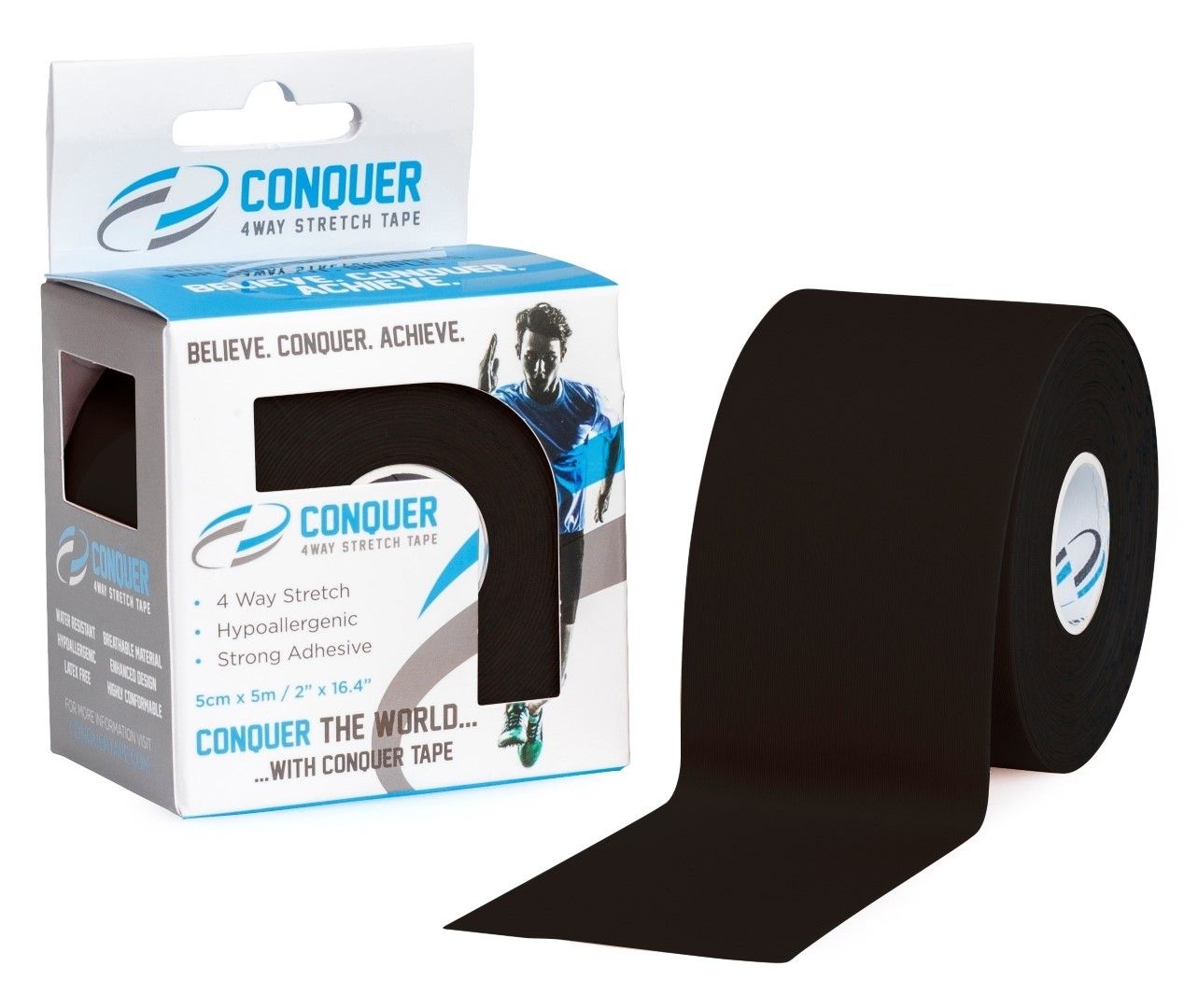 CONQUER TAPE / BLACK / 5CM X 5M / 1 ROLL photo