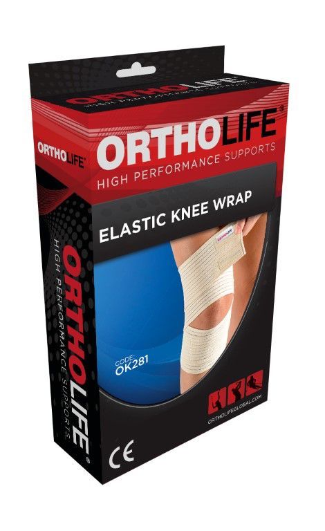 ORTHOLIFE ELASTIC KNEE WRAP / UNIVERSAL / BLACK  (D) photo