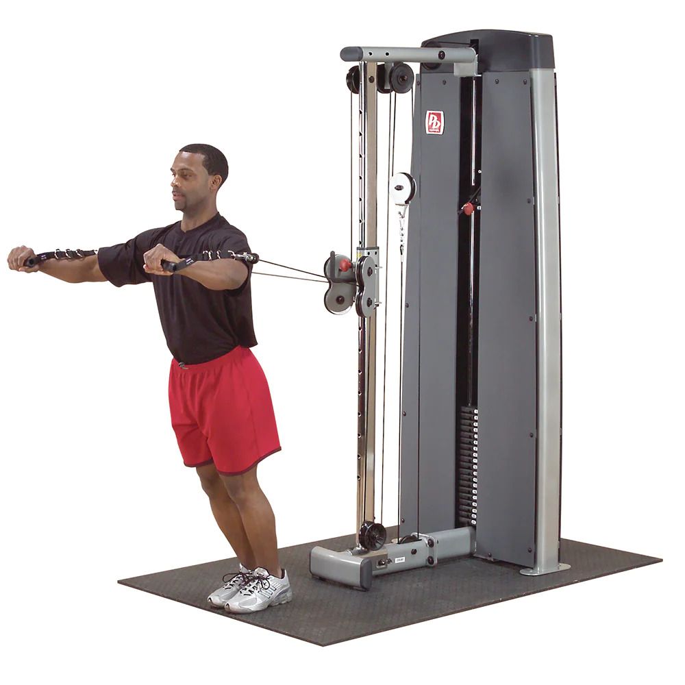 BODY SOLID PRO DUAL WORKOUT CENTRE / ADJUSTABLE CABLE COLUMN photo