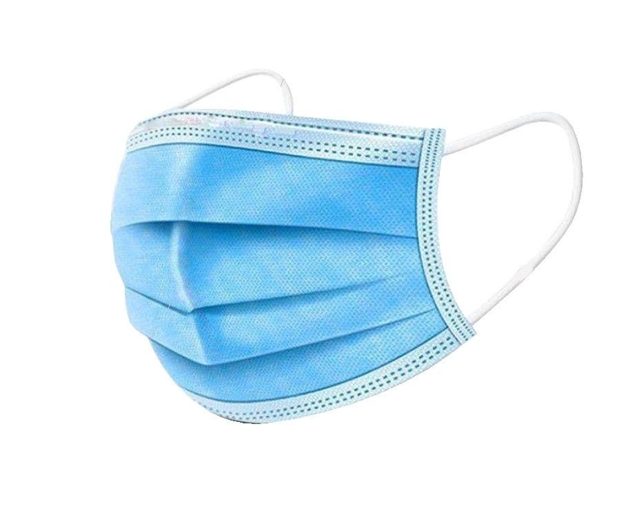 DISPOSABLE FACE MASKS WITH EAR LOOPS / 50 PIECES photo