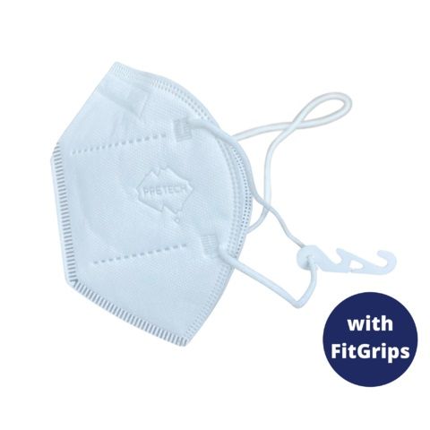 P2/N95 FACE MASK / 4 LAYER / SURGICAL RESPIRATOR WITH EAR LOOPS / AUSTRALIAN MADE / BOX OF 25 photo