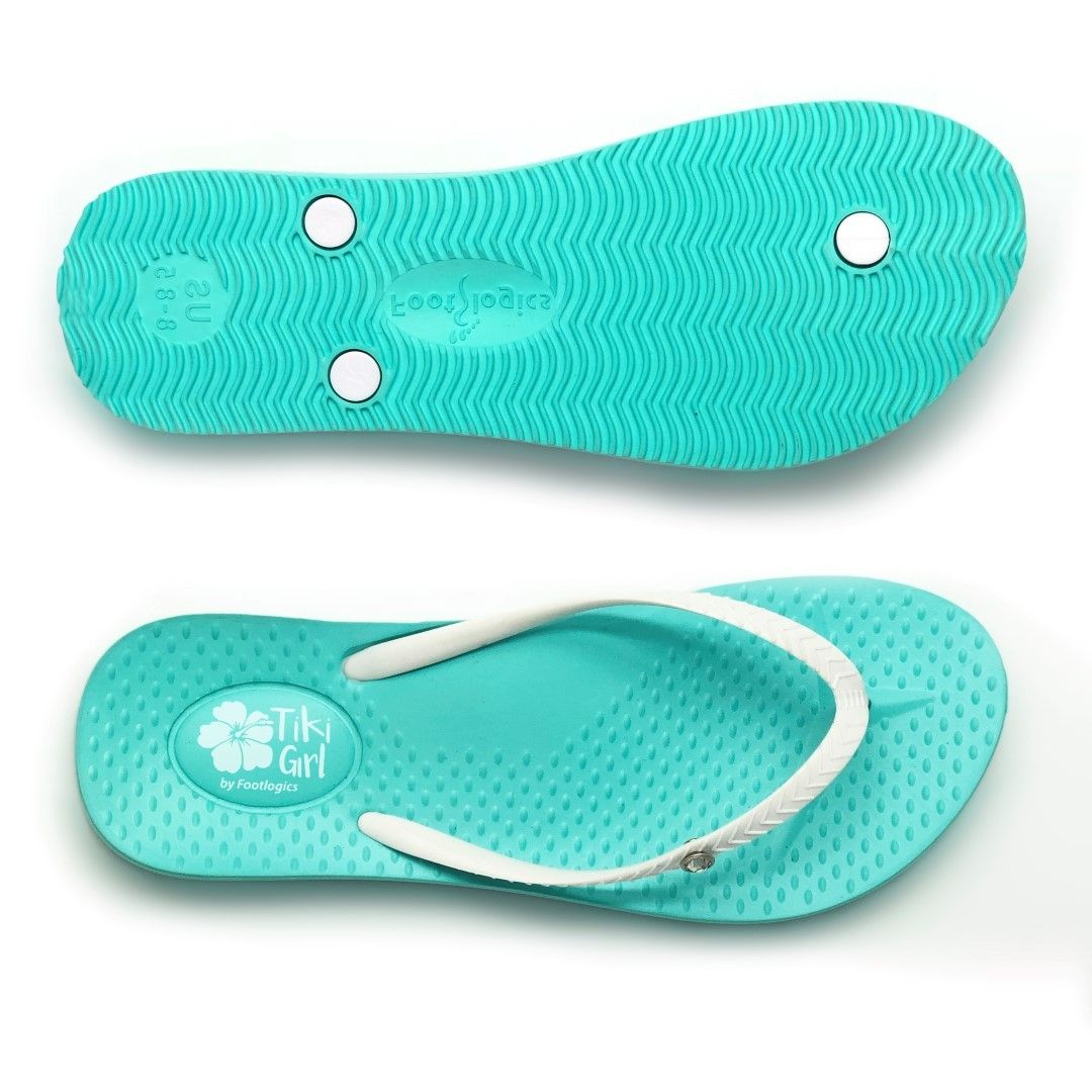 FOOTLOGICS TIKI GIRL THONG / AQUA photo