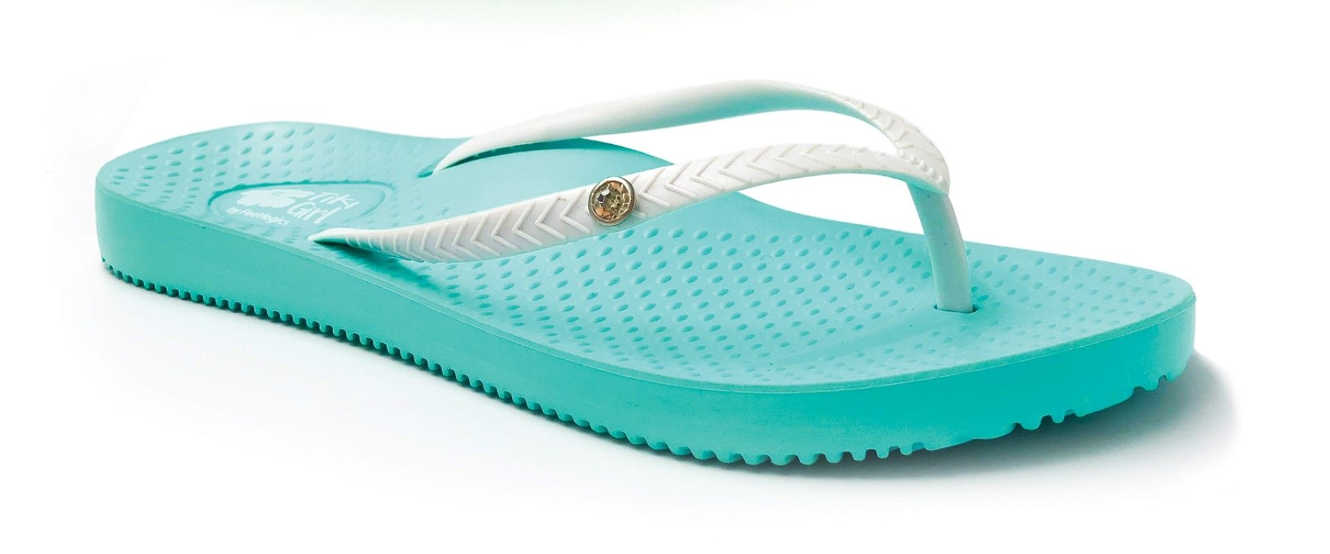 FOOTLOGICS TIKI GIRL THONG / AQUA photo