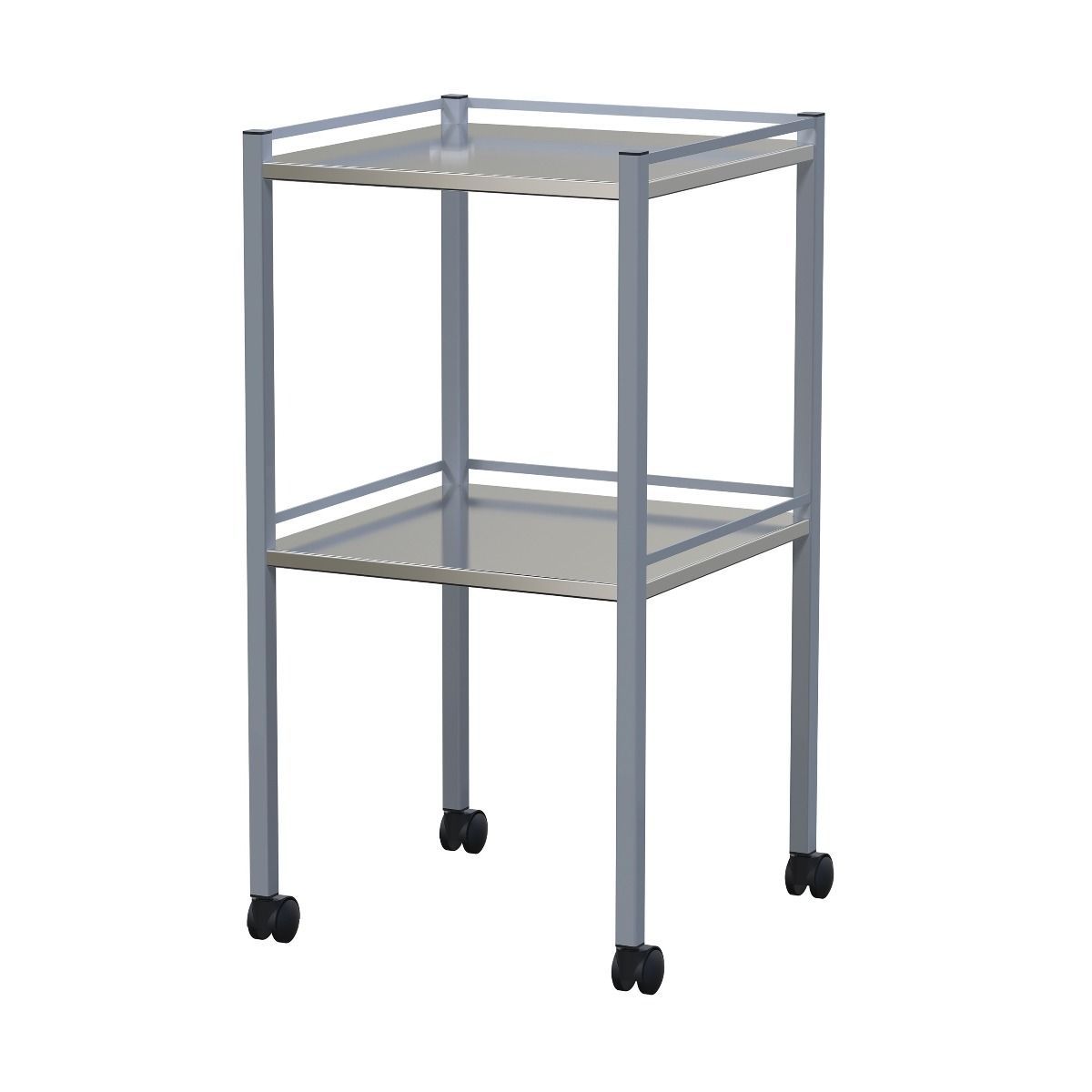 FORTRESS POWDER COATED SERIES INSTRUMENT TROLLEY / NO DRAWER / 490X490X900MM photo