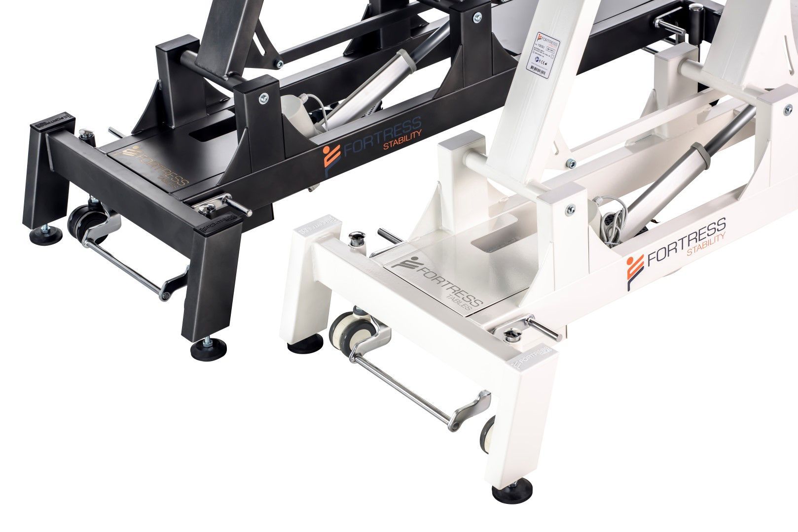 FORTRESS STABILITY PREMIUM 2-SECTION / WHITE FRAME / NAVY UPHOLSTERY / FULLY ELECTRIC photo