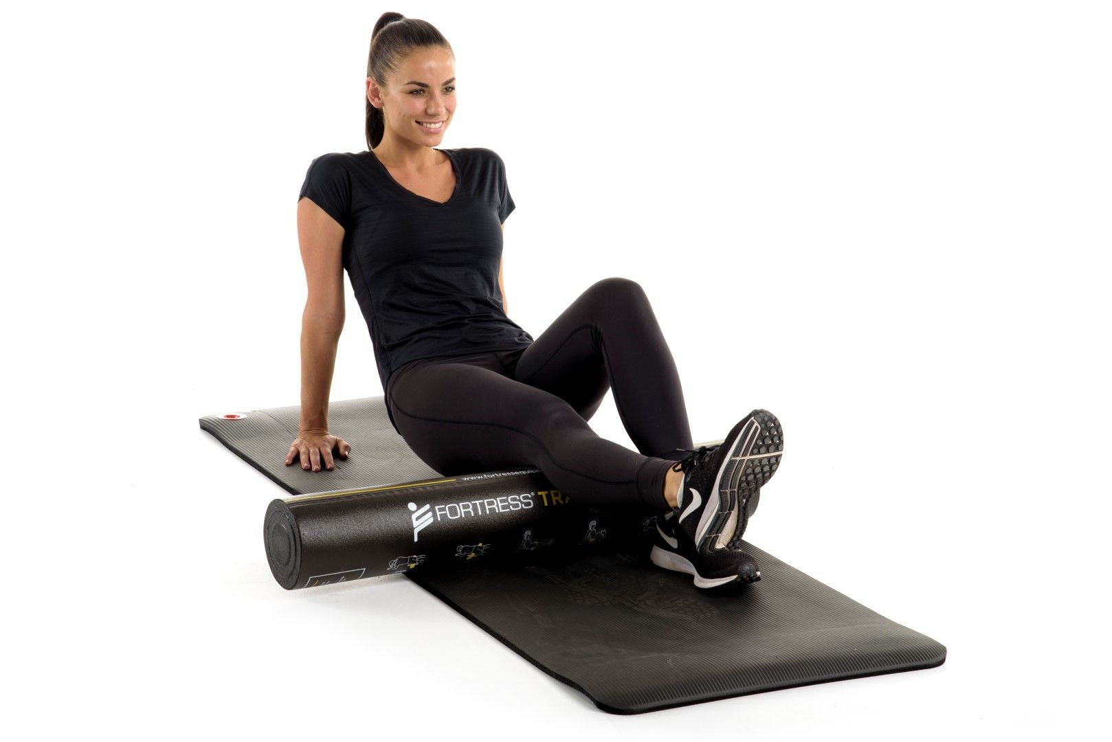 FORTRESS TRAINER FOAM ROLLER / 90cm x 15cm / BLACK photo