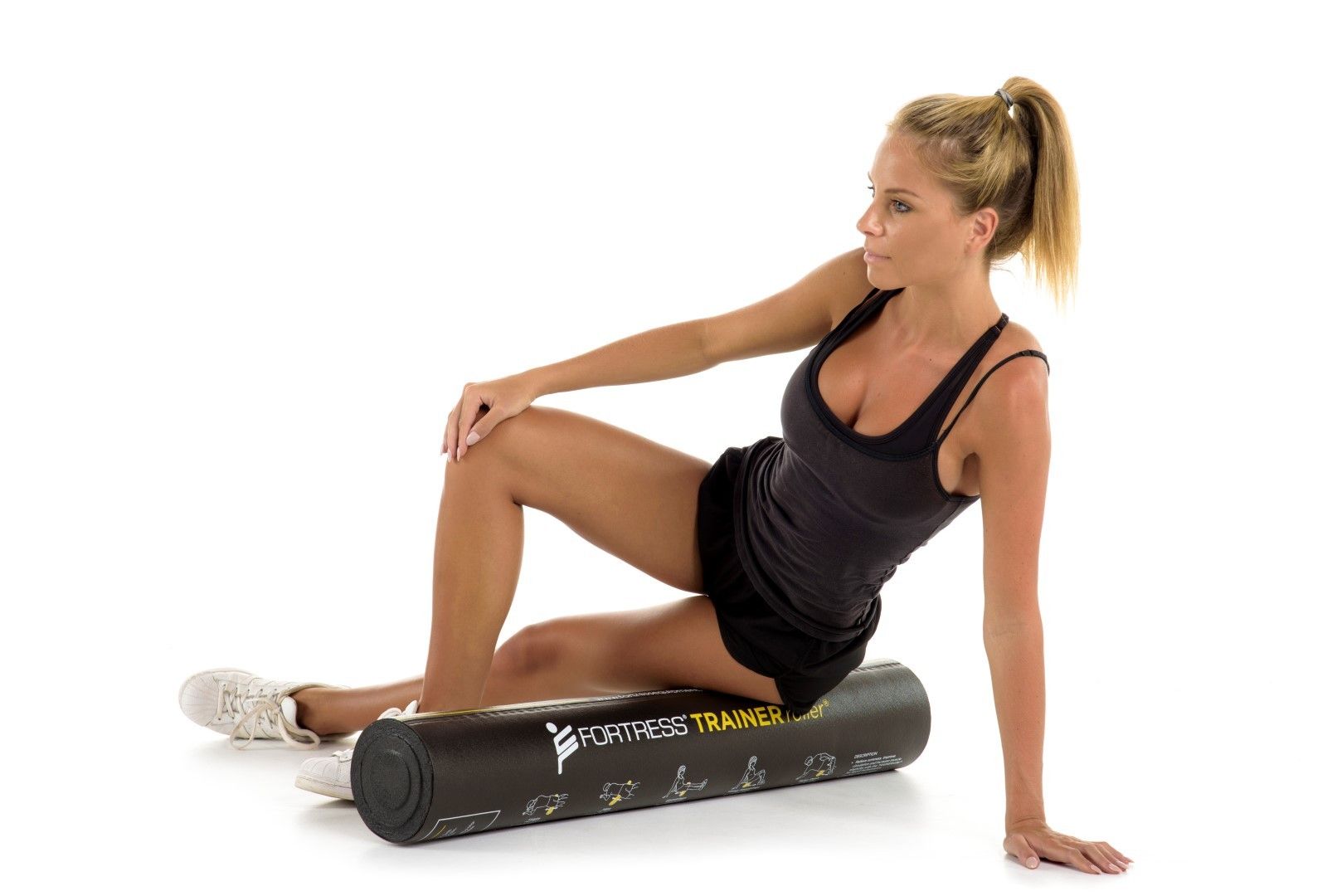 FORTRESS TRAINER FOAM ROLLER / 90cm x 15cm / BLACK photo