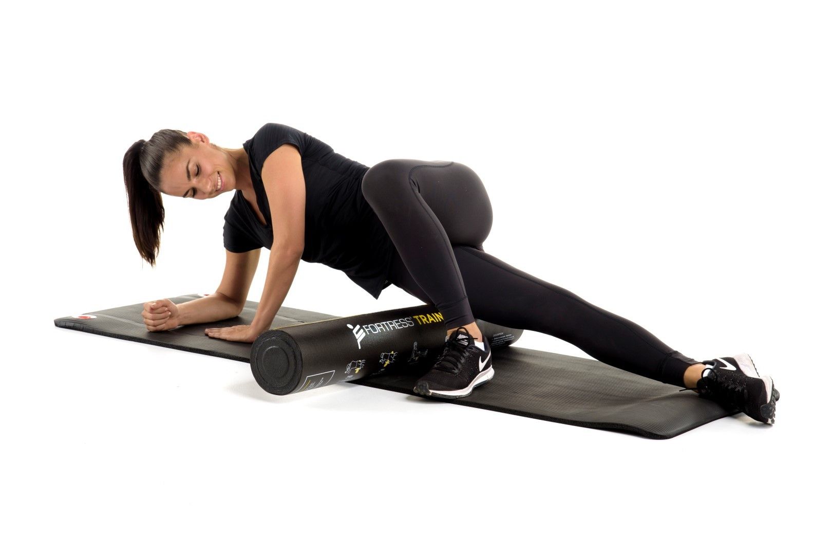 FORTRESS TRAINER FOAM ROLLER / 90cm x 15cm / BLACK photo