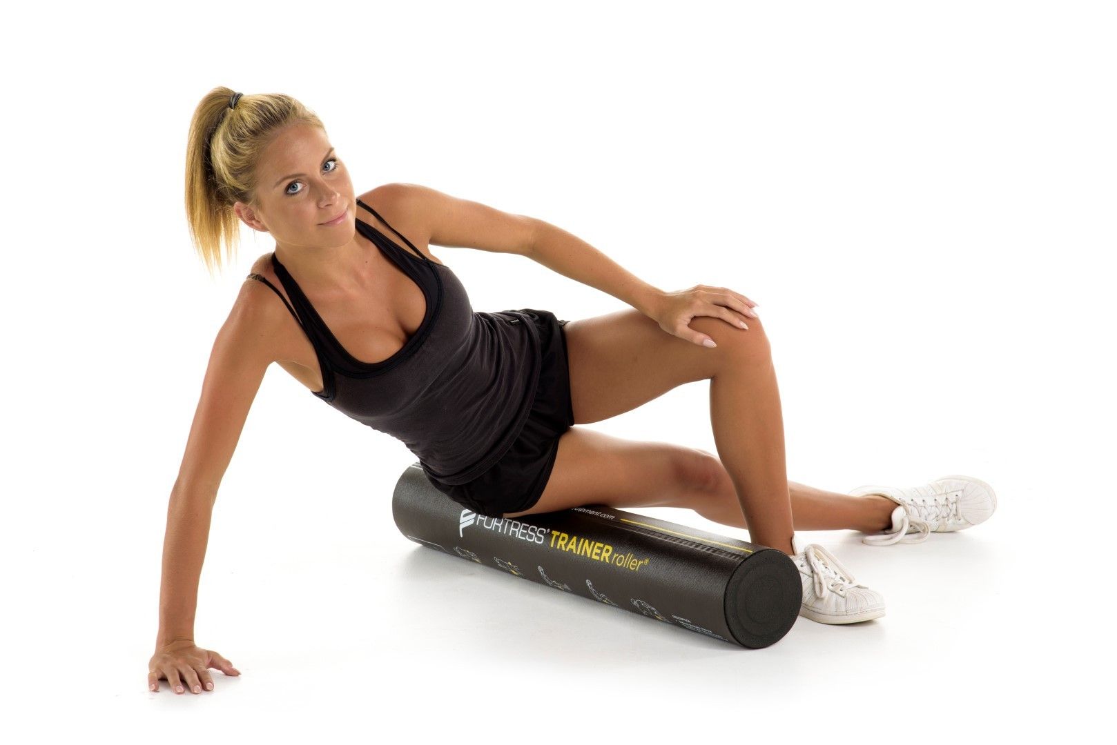 FORTRESS TRAINER FOAM ROLLER / 90cm x 15cm / BLACK photo